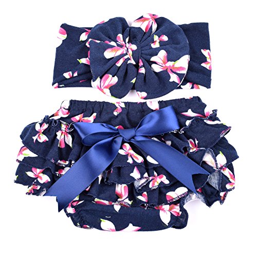 Image of Baby Girl Bloomer and Headband Set with Big Bow