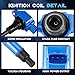 Blue Set of 4 Ignition Coil Pack Compatible with Infiniti FX50 M56 Q70 Q70L QX70 QX60, Nissan Altima Cube X-Trail Rogue Sentra Versa NV200 NP300 Frontier March Tiida Urvan Replace 1788369 UF549 C1696
