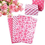 PLULON 60 Sheets Valentine Pink Tissue Paper Bulk, for Gift Bags Tissue Paper Sheets for Home, Kitchen, Crafts, Wrapping Accessory
