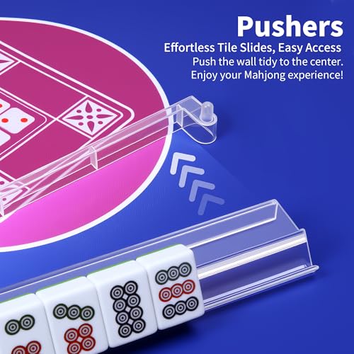 Juego de Rack Mahjong Acrílico Premium 4 piezas miniatura 5