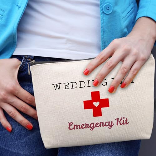 Wedding Day Wedding Gifts Cosmetic Bag, Engagement Gift Wedding Registry Ideas Bride To Be Gifts Engagement Gifts for Her, Bridal Shower Gifts for Bride Funny Makeup Bag4