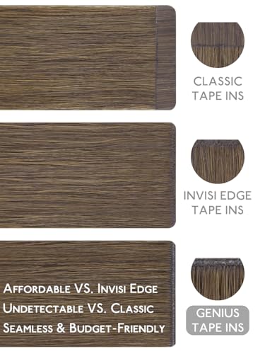 Image of WENNALIFE Genius Tape in Hair Extensions Human Hair, Invisible Tape in
