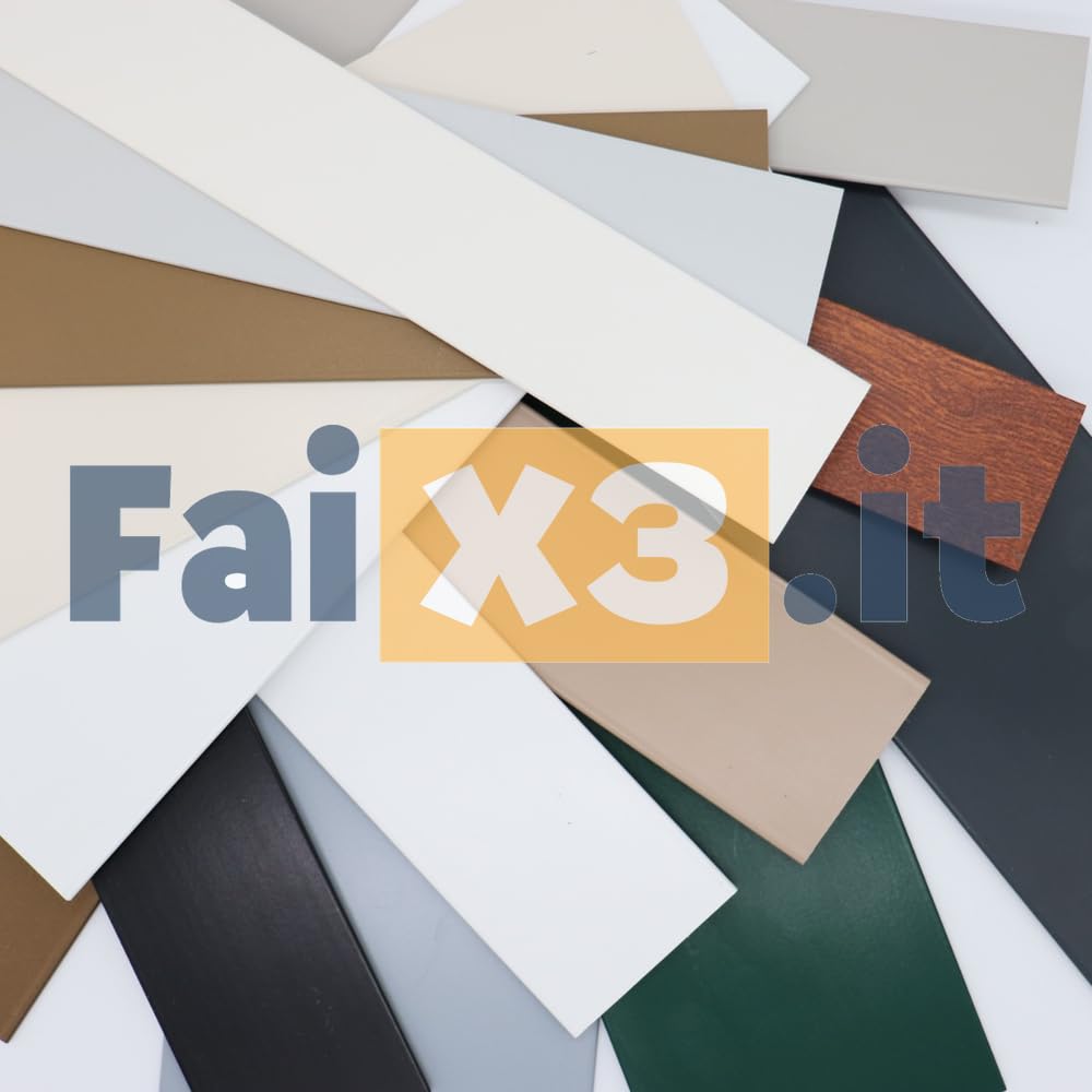 FaiX3.it - Perfil angular en L 80x40x2 mm de aluminio, lacado RAL 8022 "pardo negruzco" mate, longitud 2500 mm