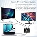 DisplayPort to Dual Displayport Splitter Adapter support MST Extend/Mirror mode, 4K@144Hz 120Hz 60Hz DisplayPort Splitter 1 in 2 Out, Display Port Adapter hub for Desktop, PC, Laptop, Extend Display