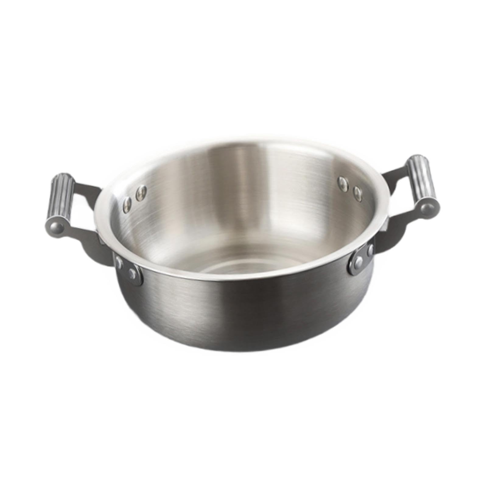 Qianly Multifunktionaler Edelstahl Kochtopf für Instant Nudeln, 22 cm