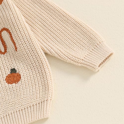 Toddler Baby Boy Girl Halloween Sweatshirt Knit Long Sleeve Pumpkin Pullover Infant Fall Winter Clothes4