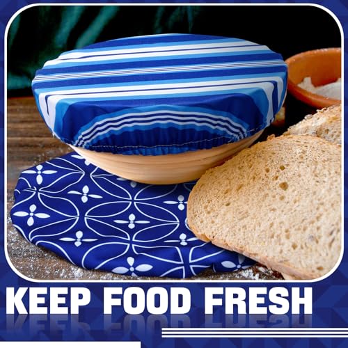 image for CHENGU 10 Pack Cloth Bowl Covers for Bread Rising - 5 Size Stretch Ela