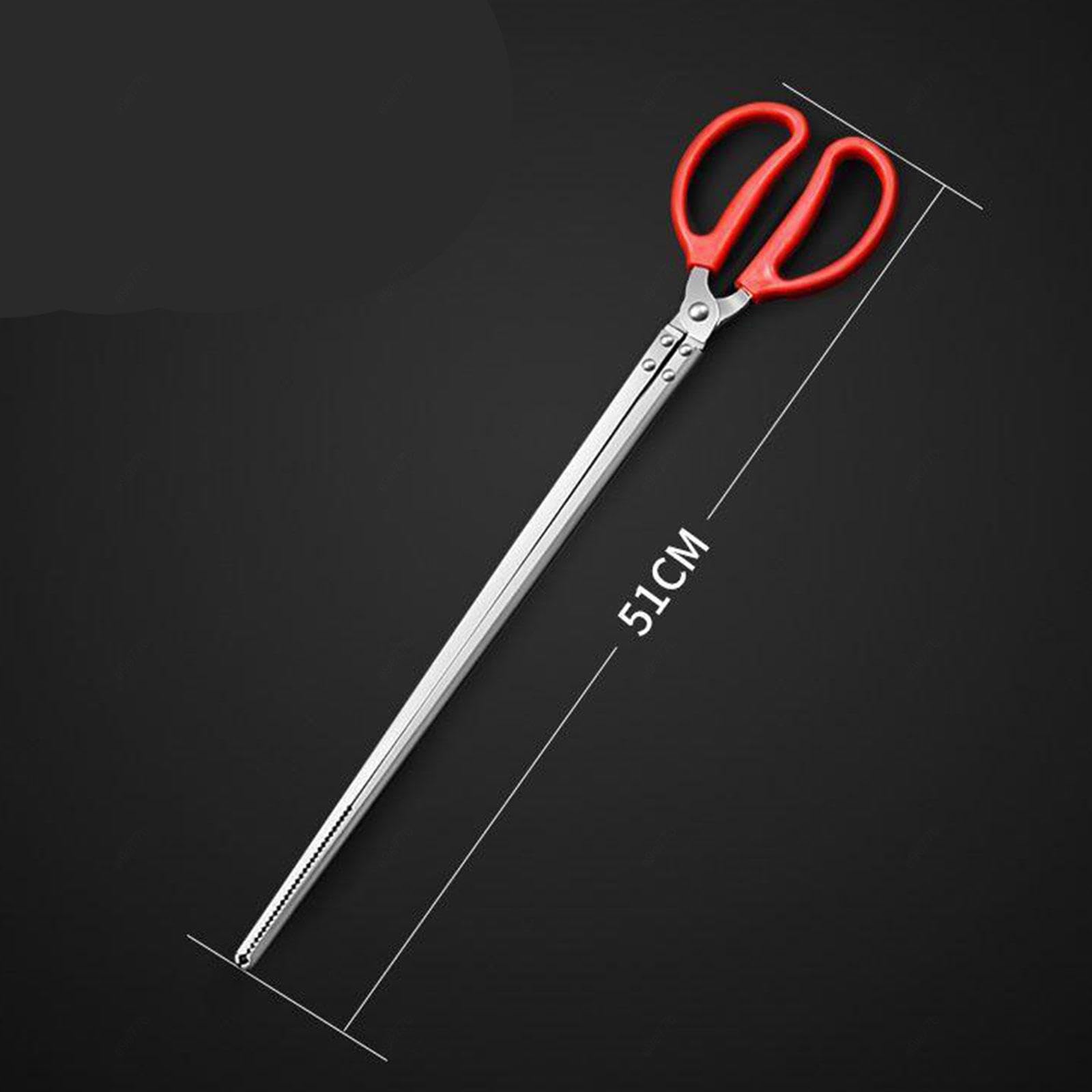 Herramienta de Alcance de Agarre de Acero Inoxidable - Basura Clip Alcanzador Recogedor Stick - Pinzas de Tijera de Basura y Garra de Alcance, Recogida de Basura, Paquete de 2,20.1 Inch