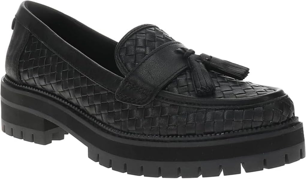 TOMS Womens Cara Tassel Lug Sole Loafers Casual - Black - Image 6