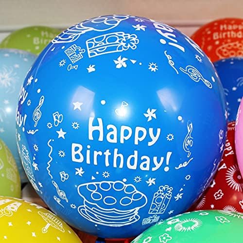 Buy 100 Happy Birthday Balloons 12 inch Birthday Party Decoration Latex ...