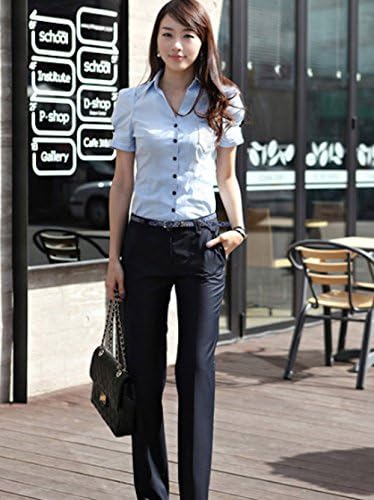 Amazon Co Jp 春夏 レディース 半袖シャツ ブルー スリム おしゃれ Ol スーツ キャリアウーマン 仕事服 カッターシャツ 夏ワンピース 大人 可愛い マキシ Aライン 謝恩会 ワンピース 夏 結婚式 上品 フォーマル 切り替え ワンピ エレガント フェミニン ロング カジュアル