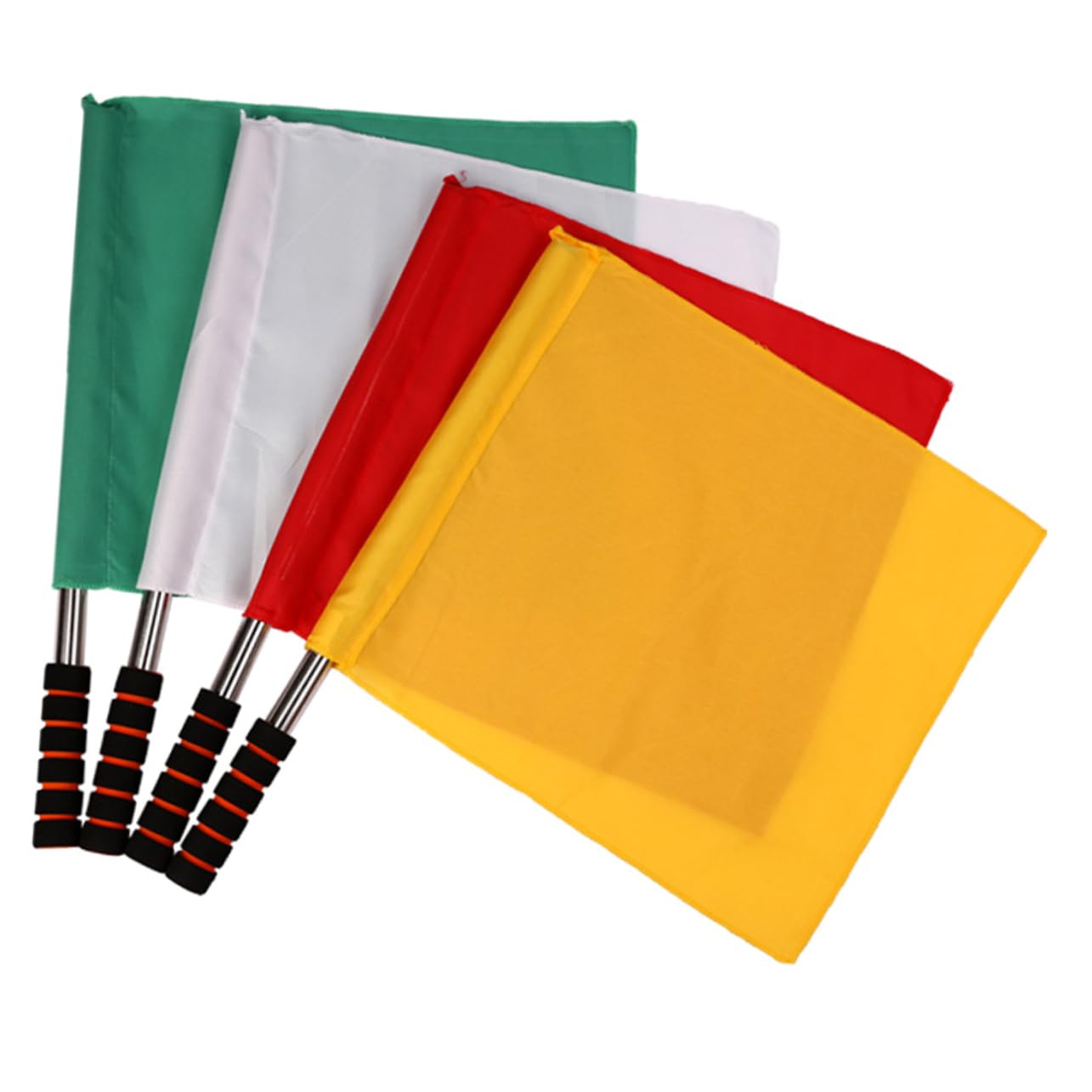 NAMOARLY Soccer Corner Flags Set 4pcs Red Yellow Stainless Steel Rod Soft Sponge Handle Waterproof Perfect for Referees