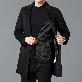 Amazon.com: BoShiNuo Winter Men's Can Be Removed Down Inner Wool