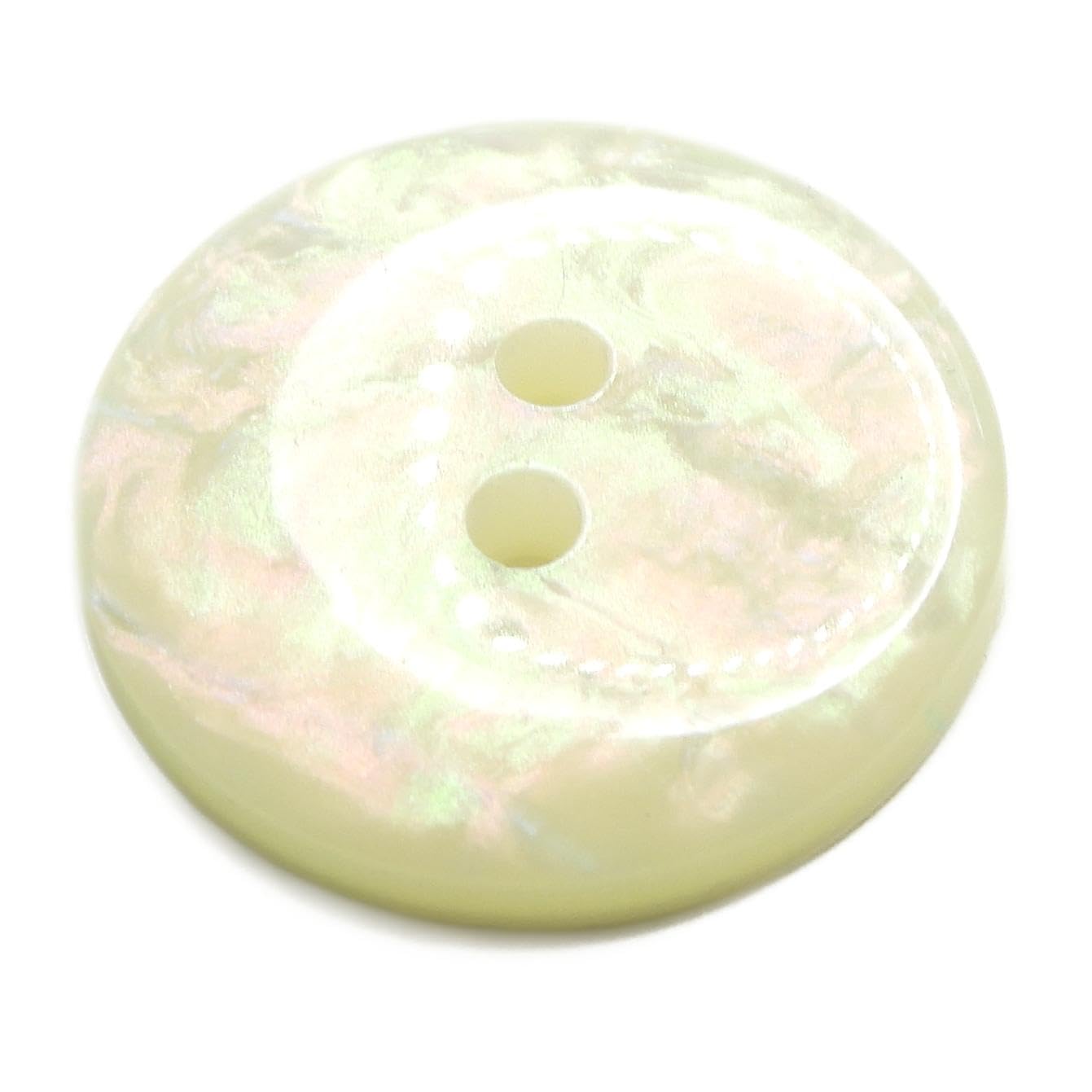 20mm Pearl Buttons Glimmer Shiny 208D, 001 White, 8