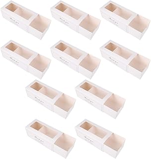 Tomaibaby 10 sztuk pudełek do babeczek, muffinek, ciast, makaroników, pudełek z okienkiem, papieru, szuflady, pudełek na ciasto, słodycze, deserów, piekarni, na imprezę, wesele, urodziny, Boże Narodzenie, festiwal