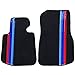 IKON MOTORSPORTS, Floor Mats Compatible with BMW F32 4Series, 2014-2020 Front & Rear Factory Color Stripe Car Floor Carpets Carpet Liner