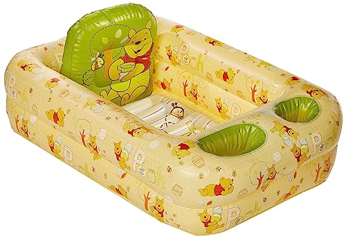 Image of Disney Winnie The Pooh Air-Filled Cushion Bath Tub - Free-Standing, Blow up, Portable, Inflatable, Safe Bathing, Baby Bathtub, Toddler Bathtub