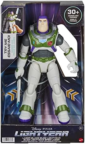 Disney and Pixar Lightyear Toys, Talking Buzz Lightyear 12 Inch Action Figure with Motion, Light and Sound, Laser Blade Action 6 5167RfavLOL. AC