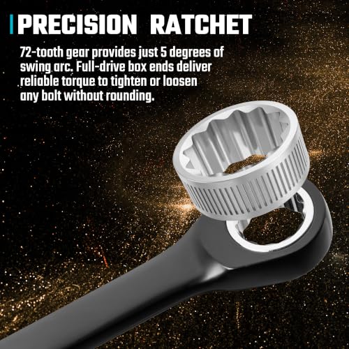 Image of DURATECH 13 mm Extra Long Ratcheting Wrench, Metric, CR-V Steel