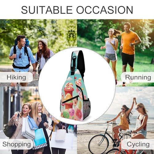 Morrales tipo Sling Candy Happy para trekking y uso casual miniatura 6
