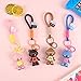 Fashionable Cute Cartoon Bear Keychain Wristband Keychain Resin Animal Pendant Suitable For Car Key Backpack Accessories (blue)
