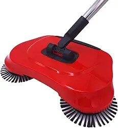 Vassoura Mágica 3 em 1 com Pá e Coletor Integrado – Cabeça 360°, Cerdas em Nylon, Multi-Superfície, Ideal para Cantos e Fresta