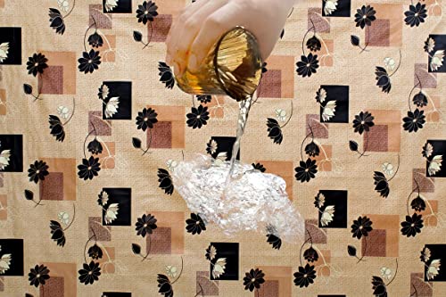 Image of The Furnishing Tree PVC Waterproof Microwave Oven Cover Compatible for Whirlpool 20 L Convection Magicook Elite Lotus Pattern Beige