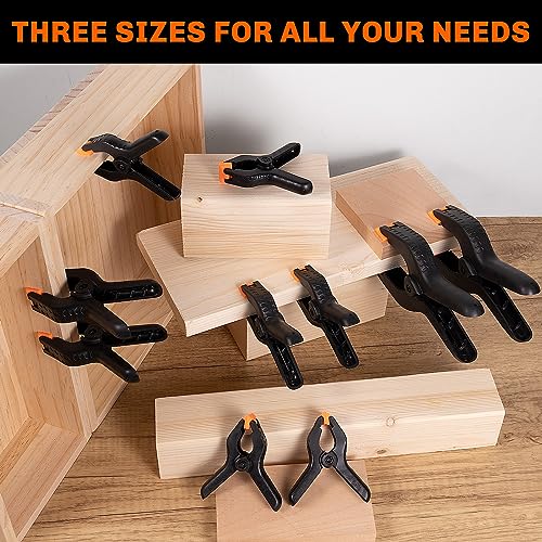 Peoin 10 Pack Spring Clamps Heavy Duty - Assorted Sizes Spring Clips Plastic 6.5 Inches thumb #4