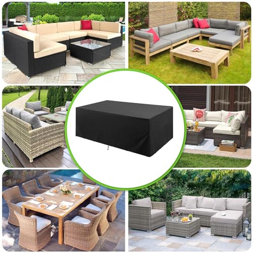 Bâche imperméable jardin 150x110 protection table résistante UV - 7