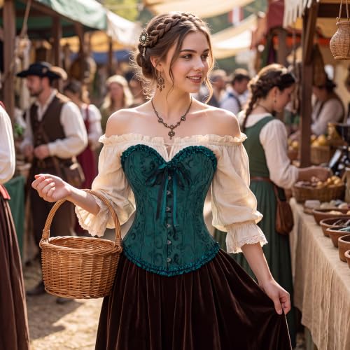 Image of frawirshau Women's Overbust Costume Corset Renaissance Victorian