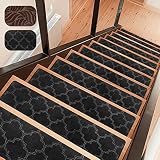 GSAFEME 15 PCS 30" x 8" Non-Slip Stair Treads for Wooden Steps - Indoor Safety Carpet Stair Runners