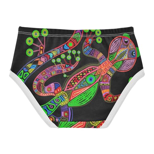 Colorful Lizard Black Girls Underwear Toddlers 2t Cotton Girl Panties Cute Animal Undies Kids Briefs2