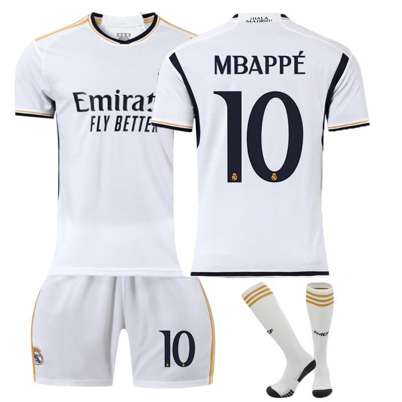 La mejor comparación de Pantalones para Niños Moda , listamos los 10 mejores. 46 Conjunto de ropa deportiva de fútbol para niños - Pantalones cortos Mba-ppé 10, camiseta RMD Madrid 2024 (11-12años,Blanco)