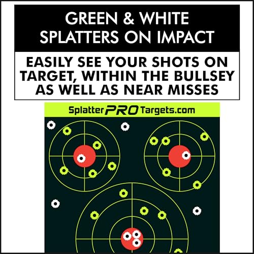 12x18 splatter targets shots burst with a bright splatter upon impact instantly see your shots