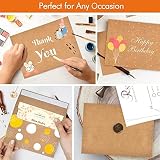 100 Pack, Size A2, Brown Kraft Paper Envelopes | Self Sealing Adhesive| Perfect for Weddings, RSVP, Invitations, Baby Shower,Greeting Cards,Announcements, Thank You Notes| 4.375 x5.75 Inches