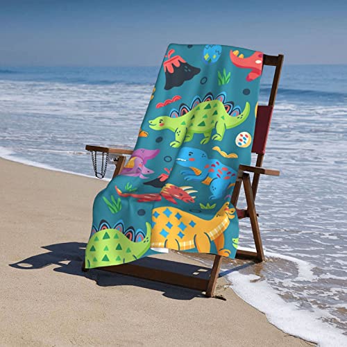 Comfar Dinosaur Beach Towels For Boys Kids Beach Towels Bulk Toddler Beach Towels For Travel Pool Personalized Beach Towels For Kids Microfiber Beach Towels Oversized Clearance Quick Dry Beach Towel 30"X 60 Inch thumb #5