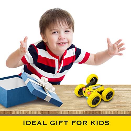 Btec Remote Control Car For Kids, Rc Stunt Cars With Double Sided 360° Rotating Drift Rc Car For Boys 8-12 (Yellow) #TOP6
