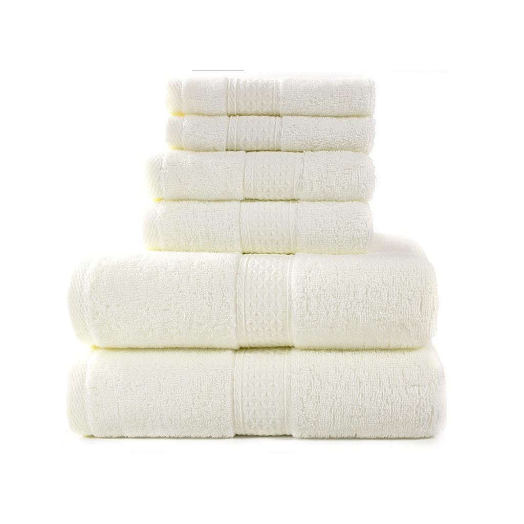 Bath Towel Set 2 Large Bath Towels 2 Hand Towels 2 Washcloths Hotel Soft Cotton Highly Absorbent Bathroom