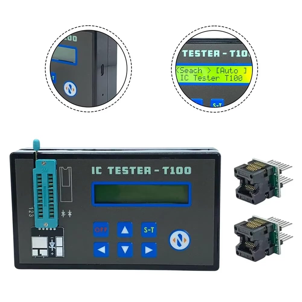 Tester Integrato A LED per Circuiti Integrati, Transistor e Circuiti IC In Generale per Testare Chip Logici 74HC, 74LS, CD40 e 45/145.