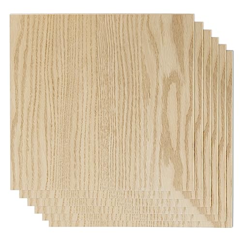 6 Pack Basswood Sheets 1/8x12x12 Inch, Unfinished Wood for Crafts, Basswood for Laser Cutting &...