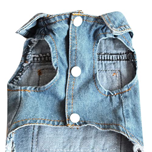Honprad Fancy Dog Clothes For New Years Fashion Spring Jacket For Small Cats Vest Shirt Jean Cool Breathable Pet Clothing Female #TOP3