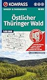 KOMPASS Wanderkarte 813 Östlicher Thüringer Wald 1:50.000: Wander- und Fahrradkarte in einem - inklusive Offline-Verwendung in der KOMPASS-App. Wander-& Radwege. Langlaufen.