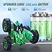 CoziBB Remote Control Car, RC Cars with Strip Lights and Headlight, 2 Hours Long Battery Life, 4WD Double-Sided 360° Flips Rotating Stunt RC Car Toys, Birthday Gift for Boys Girls (Green)