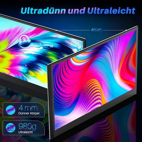 14-Zoll Laptop Monitor Erweiterung, Ein-Kabel-Anschluss, Ultra-dünn – Ansicht 2