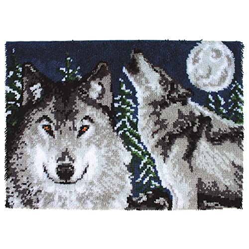 Image of Wonderart Latch Hook Yarn, Midnight Wolves