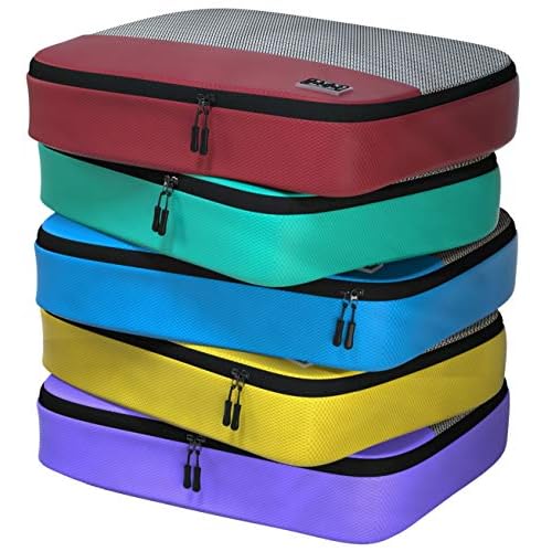 Large Packing Cubes for Travel – 5pc Packing Cubes for Suitcases – Lightweight Luggage Organizer Bags