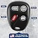 2X KeylessOption Key Fob Replacement for 1996 1997 1998 1999 2000 Buick Cadillac Chevrolet Chevy GMC Oldsmobile Pontiac Keyless Entry Remote Control, 4-Button 16245100-29, Programming Guide Included
