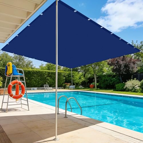 Voile d'ombrage extérieur de haute qualité 4.5x7m imperméable bleu - 2