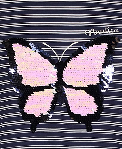 Nautica Girls' Long Sleeve Logo Design Knit T-Shirt Dress3