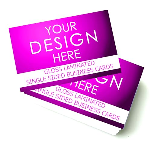 Image of Personalised Business Cards Single Sided, Professional Digital Printing (400gsm Gloss Laminated, 100)